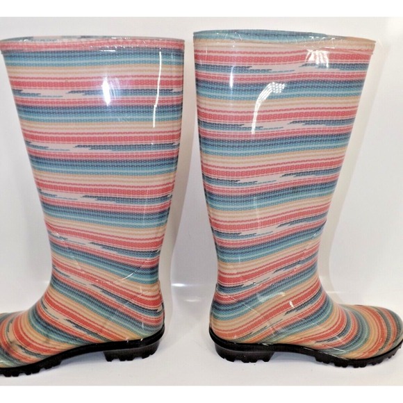 UGG Hues Shaye Serape Rubber Rain Boots - Ladies Size 5 - Picture 3 of 16